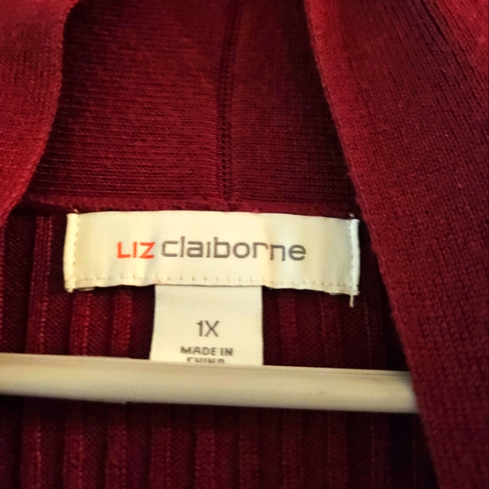 Liz Claiborne Burgundy Sweater 1X